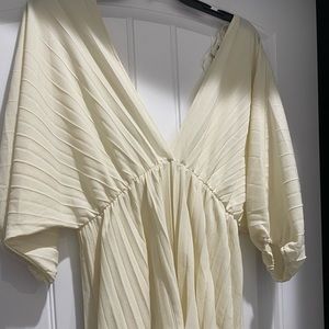 Beautiful Off White Short Dress/Long Blouse